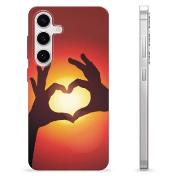 Coque Samsung Galaxy S24 en TPU - Silhouette de Coeur