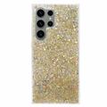 Coque Samsung Galaxy S24 Ultra en TPU Glitter Flakes - Doré