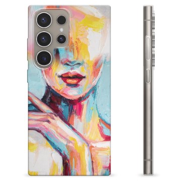 Coque Samsung Galaxy S24 Ultra en TPU - Portrait Abstrait