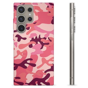 Coque Samsung Galaxy S24 Ultra en TPU - Camouflage Rose