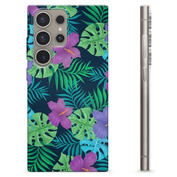 Coque Samsung Galaxy S24 Ultra en TPU - Fleurs Tropicales