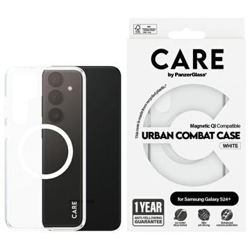 Coque Samsung Galaxy S24+ PanzerGlass Care transparente Urban Combat - Compatible MagSafe - Blanche