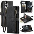 Étui Portefeuille Samsung Galaxy S25 Edge Multifonctionnel Caseme C30 - Noir