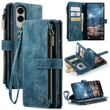 Étui Portefeuille Samsung Galaxy S25 Edge Multifonctionnel Caseme C30 - Bleu