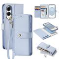 Étui portefeuille en cuir Samsung Galaxy S25 Edge avec couverture magnétique Dux Ducis Lawa - Bleu ciel
