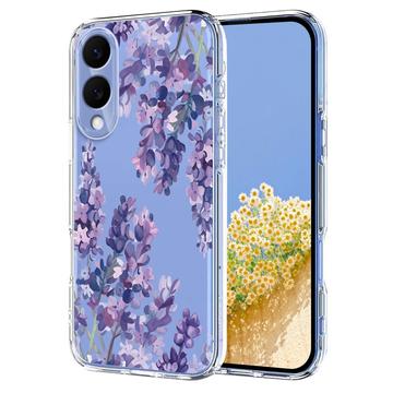 Coque Samsung Galaxy S25 Edge en TPU à motif floral - Glycine