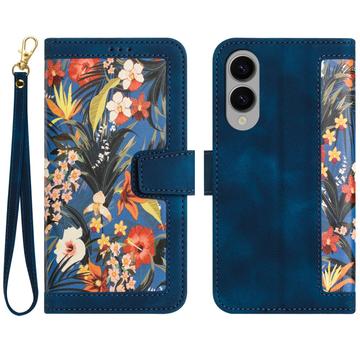 Étui floral avec fentes pour cartes de crédit pour Samsung Galaxy S25 Edge