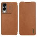 Étui à Rabat Samsung Galaxy S25 Edge Nillkin Qin Pro - Marron