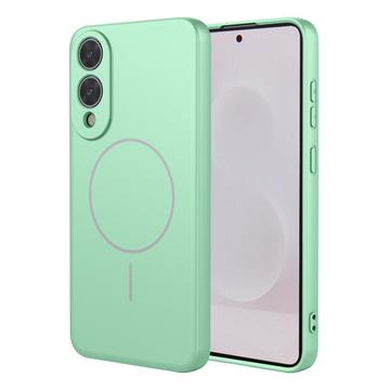 Coque Samsung Galaxy S25 Edge en silicone - Compatible MagSafe - Vert Matcha