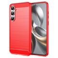 Coque Samsung Galaxy S25 FE en TPU Brossé - Fibre de Carbone