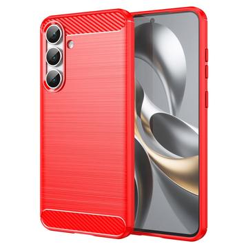 Coque Samsung Galaxy S25 FE en TPU Brossé - Fibre de Carbone