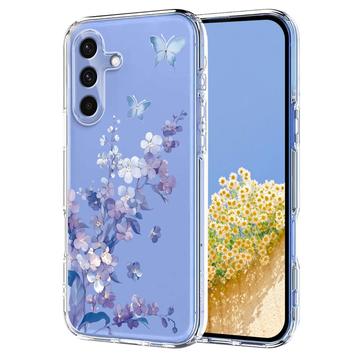 Coque Samsung Galaxy S25 FE en TPU à motif floral - Glycine