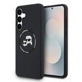Coque en silicone liquide Samsung Galaxy S25 FE Karl Lagerfeld Double Heads - Noire