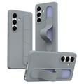 Coque hybride Smart Samsung Galaxy S25 FE avec poignée debout - Gris foncé