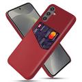 Coque Samsung Galaxy S25 avec Porte-Cartes KSQ - Rouge