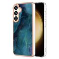 Coque Samsung Galaxy S25 en TPU Marble Pattern Galvanisé IMD - Verte