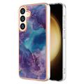 Coque Samsung Galaxy S25 en TPU Marble Pattern Galvanisé IMD