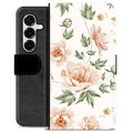 Étui Portefeuille Premium Samsung Galaxy S25+ - Motif Floral