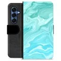 Étui Portefeuille Premium Samsung Galaxy S25 - Marbre Bleu