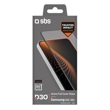 Protecteur d\'écran en verre trempé avec cadre Samsung Galaxy S25/S24 SBS D3O Active Full Cover