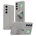 Coque hybride Smart Samsung Galaxy S25/S24 avec poignée debout - Gris titane