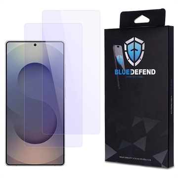 Protection d\'écran Samsung Galaxy S25 Ultra en verre trempé BlueDefend Anti-Blue Light - 2 Pcs.