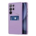 Etui magnétique Samsung Galaxy S25 Ultra Dux Ducis Rafi II avec Kickstand et fentes pour cartes - Violet
