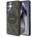 Coque Samsung Galaxy S25 Ultra Guess 4G Round Patch Classic Logo - Compatible MagSafe - Marrone