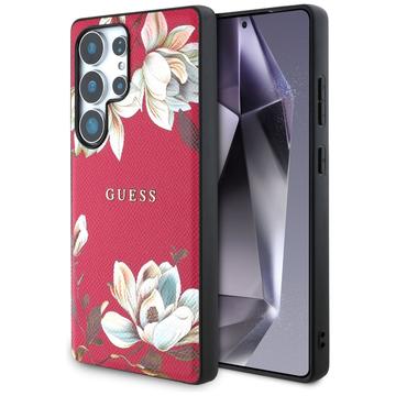 Coque Samsung Galaxy S25 Ultra Guess Grained Printed Flower Pattern - Compatible MagSafe