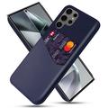 Coque Samsung Galaxy S25 Ultra avec Porte-Cartes KSQ - Bleue