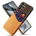 Coque Samsung Galaxy S25 Ultra avec Porte-Cartes KSQ - Orange