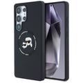 Coque en silicone liquide Samsung Galaxy S25 Ultra Karl Lagerfeld Double Heads - Noire