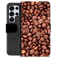 Étui Portefeuille Premium Samsung Galaxy S25 Ultra - Grains de Café
