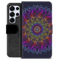 Étui Portefeuille Premium Samsung Galaxy S25 Ultra - Mandala Coloré
