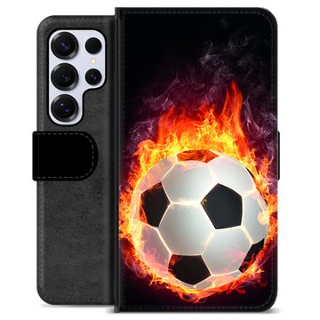 Étui Portefeuille Premium Samsung Galaxy S25 Ultra - Ballon Enflammé