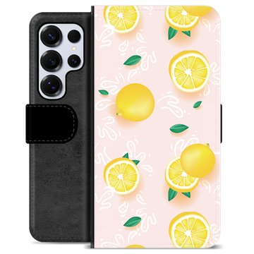 Étui Portefeuille Premium Samsung Galaxy S25 Ultra - Motif Citron
