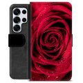 Étui Portefeuille Premium Samsung Galaxy S25 Ultra - Rose