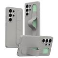 Coque hybride Smart Samsung Galaxy S25 Ultra avec poignée debout - Gris titane
