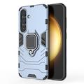 Coque Hybride Samsung Galaxy S25+ avec Support Bague - Bleue
