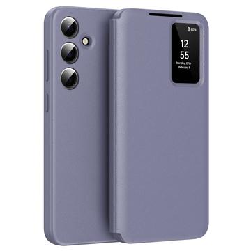 Étui à rabat Samsung Galaxy S25+ Smart Clear View avec fente pour carte - Gris Violet