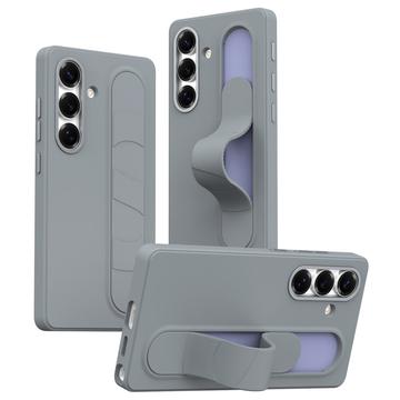 Coque hybride Smart Samsung Galaxy S25+ avec poignée debout - Gris foncé
