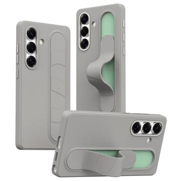 Coque hybride Smart Samsung Galaxy S25+ avec poignée debout - Gris titane