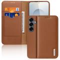 Etui Portefeuille Samsung Galaxy S26 en Cuir Dux Ducis Hivo - Marron