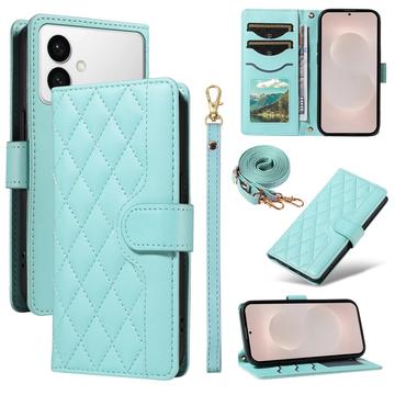 Étui Samsung Galaxy S26 Edge portefeuille matelassé luxueux - Vert