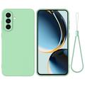 Coque Samsung Galaxy S26 en silicone liquide avec dragonne - Verte
