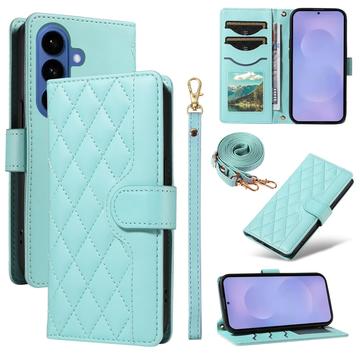 Étui Samsung Galaxy S26/S26 Pro portefeuille matelassé luxueux - Vert