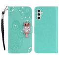 Etui hibou Samsung Galaxy S26 avec strass - Cyan