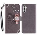 Etui hibou Samsung Galaxy S26 avec strass - Gris