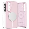 Coque Samsung Galaxy S26 en silicone liquide Tech-Protect - Compatible MagSafe - Perle rose
