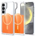 Coque hybride Samsung Galaxy S26 bicolore - Compatible MagSafe - Orange
